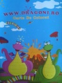 Carte de colorat Dragoni