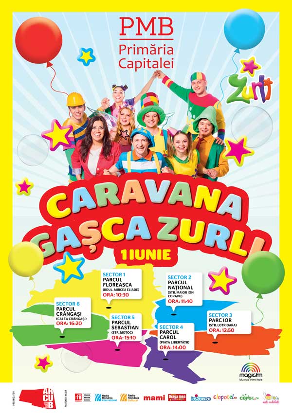 Afis Caravana Gasca Zurli 1 iunie