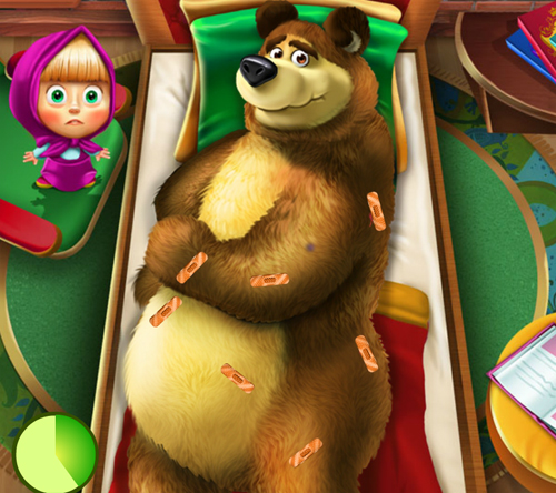 Masha and the Bear Injured