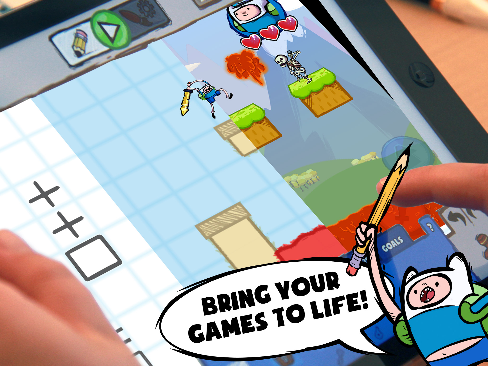 Copiii isi pot realiza propriul joc video cu "Adventure Time Game Wizard"!