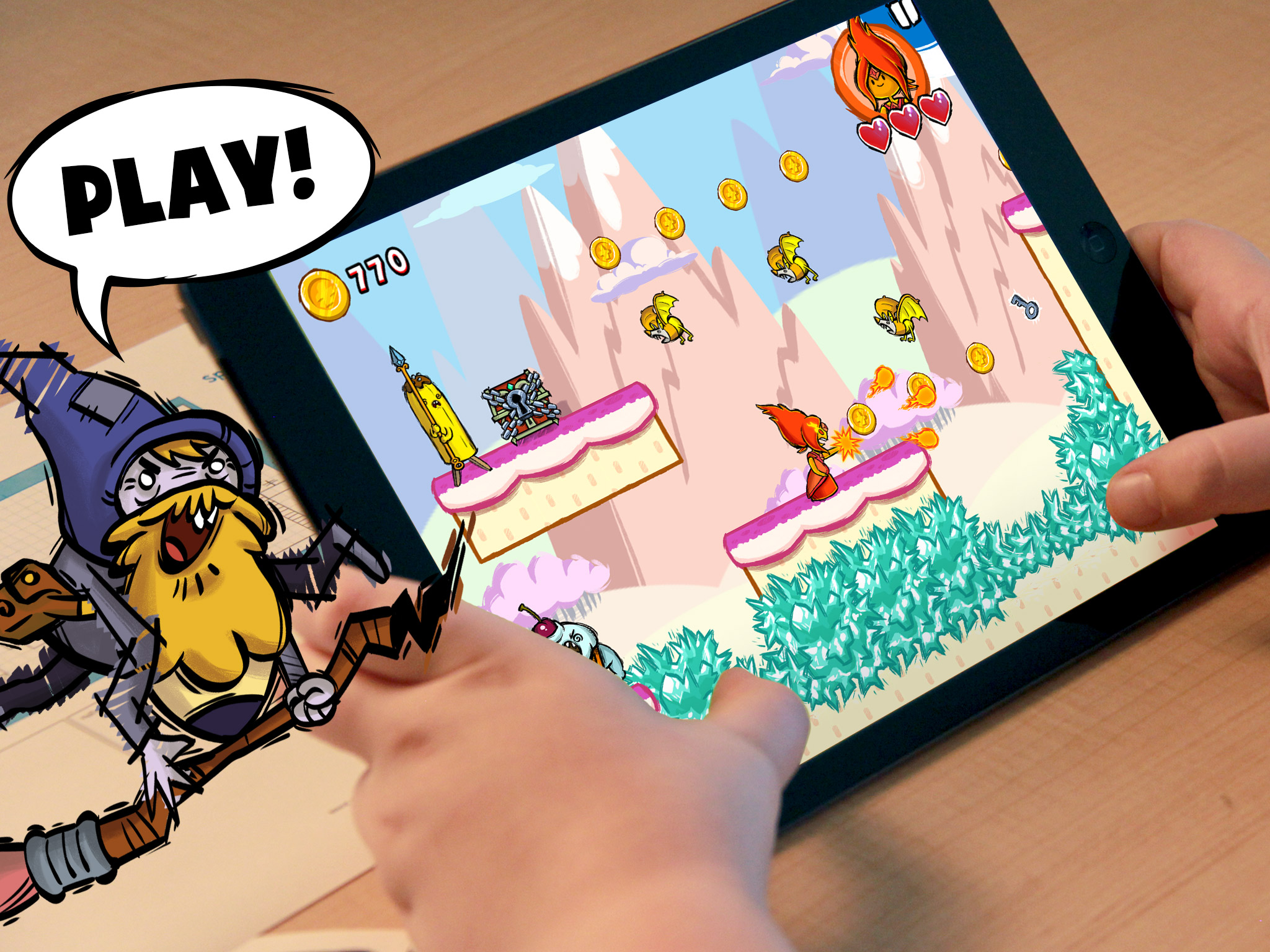 Copiii isi pot realiza propriul joc video cu "Adventure Time Game Wizard"!