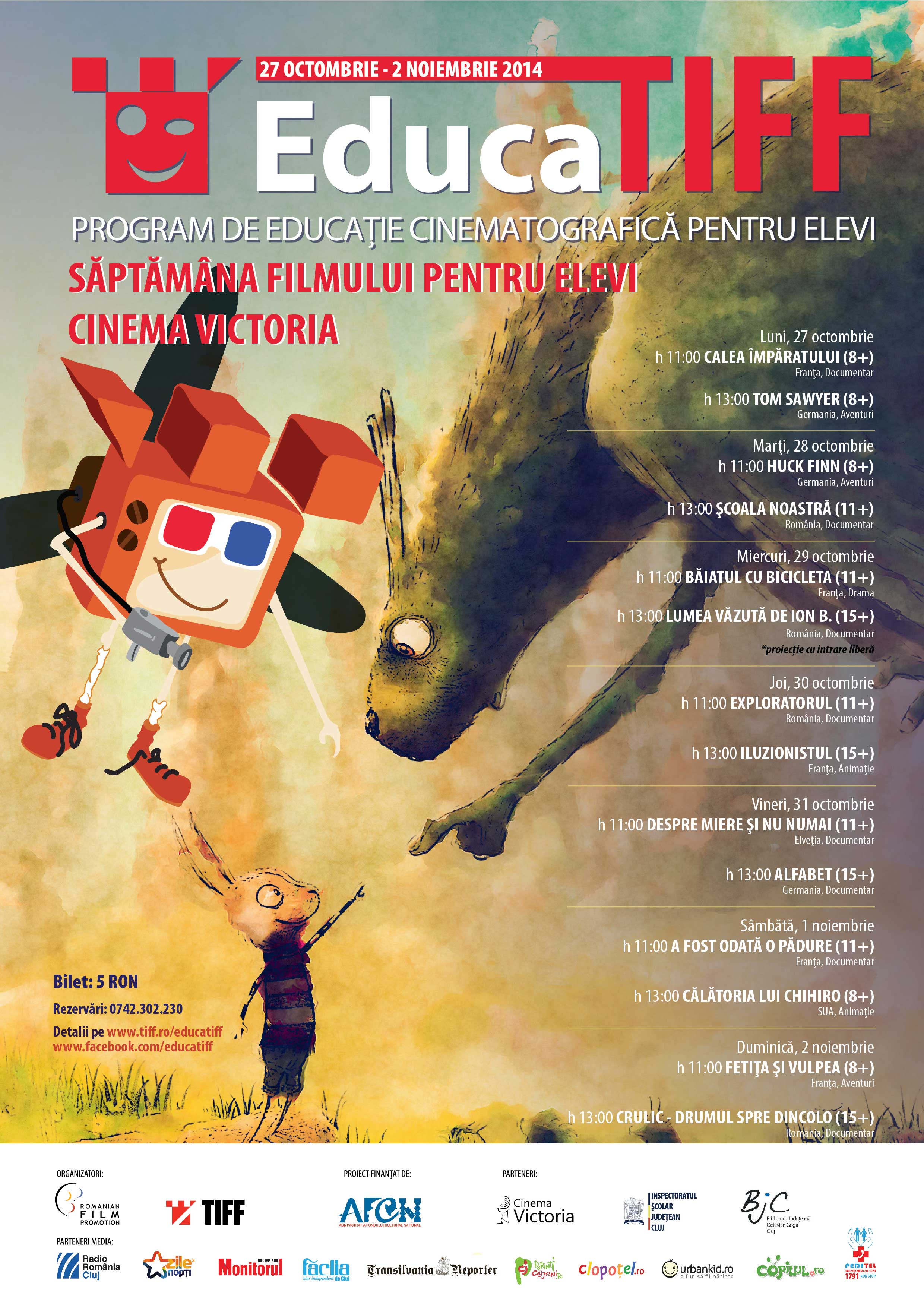 2.000 de elevi de la 27 de unitati de invatamant din Cluj s-au inscris la EducaTIFF