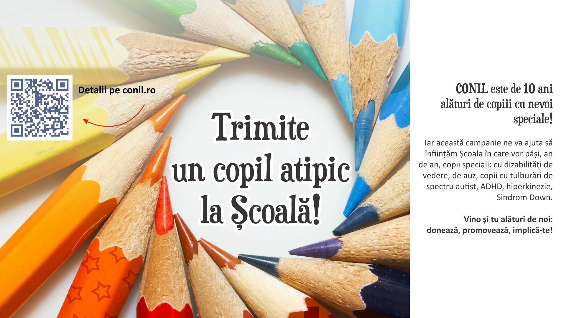 Campania Trimite un copil atipic la scoala! 