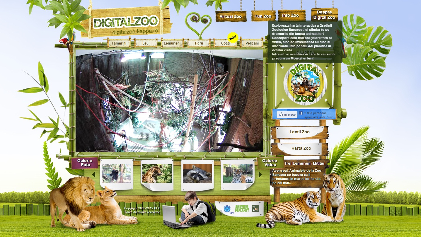 Digital Zoo, singura gradina zoologica virtuala din Romania, are o noua infatisare