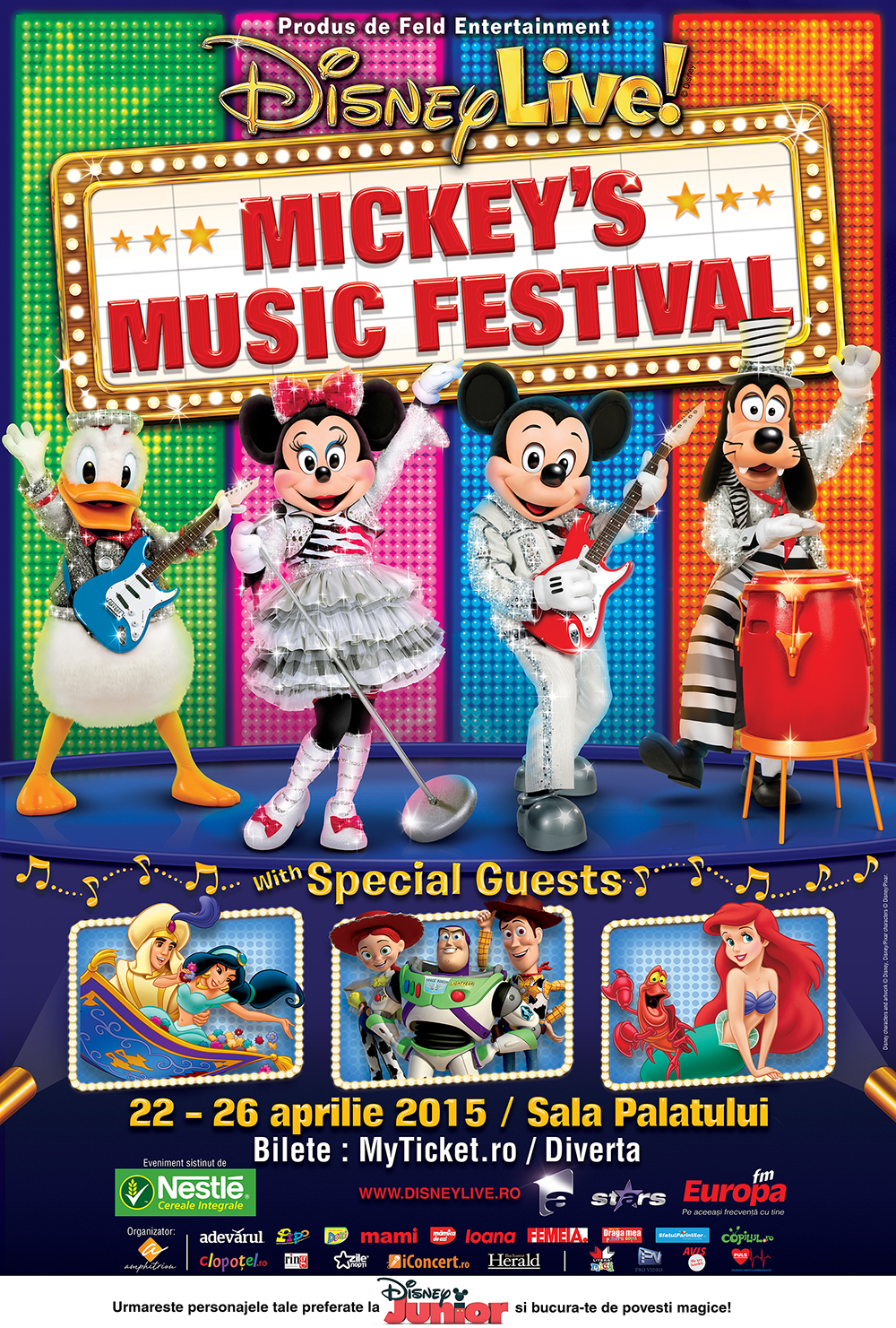 Noua mega-productie, Disney Live! Mickey&rsquo;s Music Festival, vine la Bucuresti!