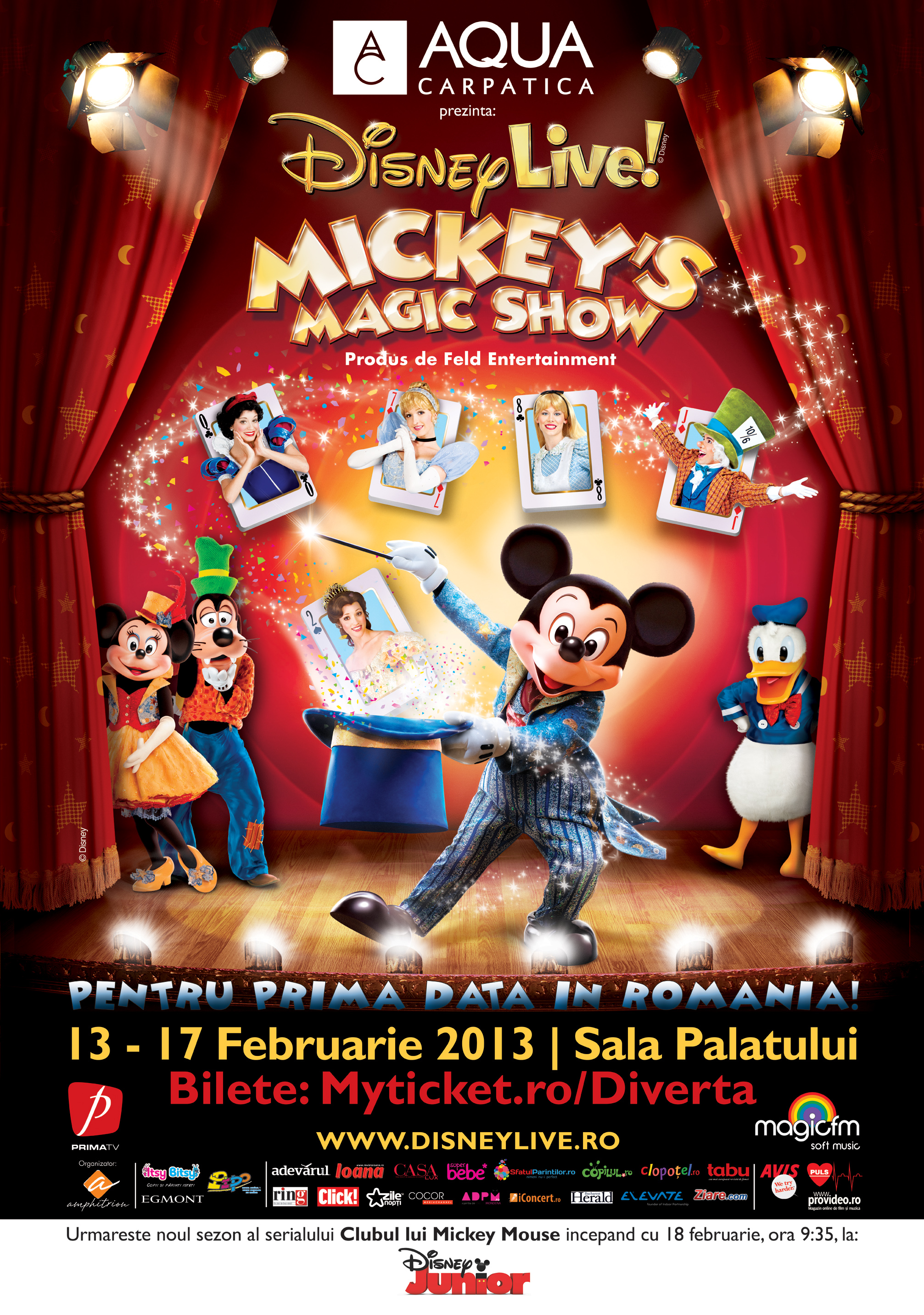 Reguli de acces si informatii utile pentru cele noua reprezentatii Mickey’s Magic Show