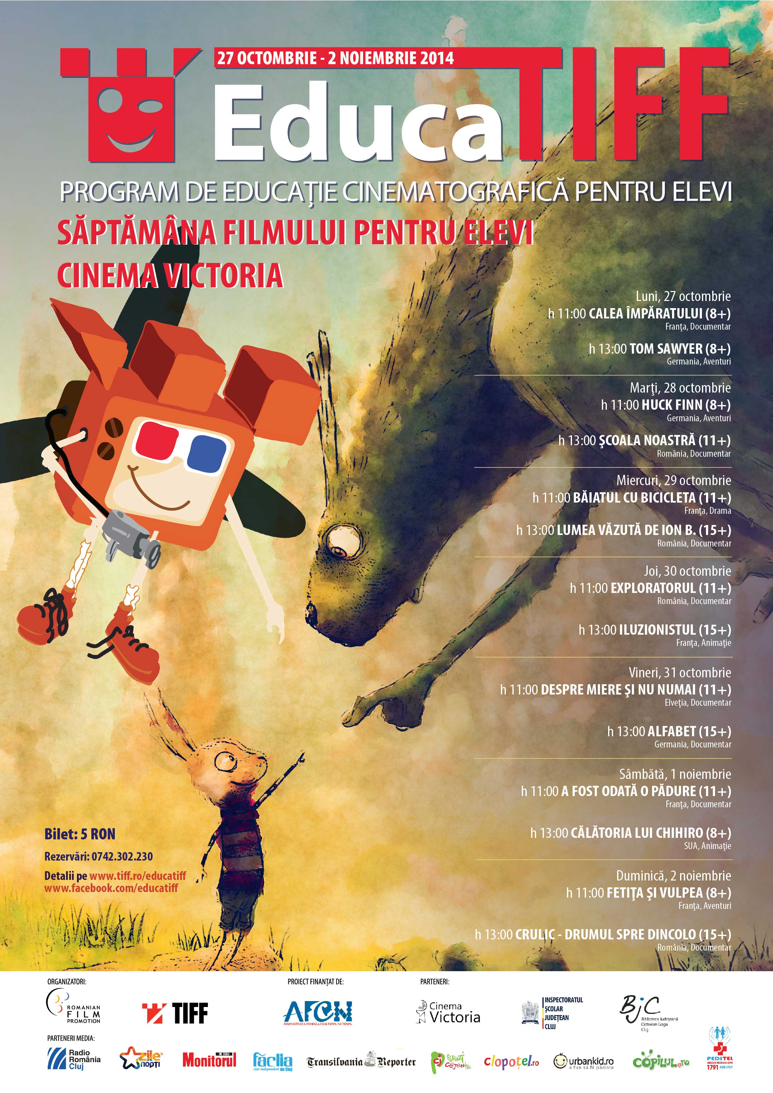 EducaTIFF - programul de educatie cinematografic? revine in Cluj-Napoca