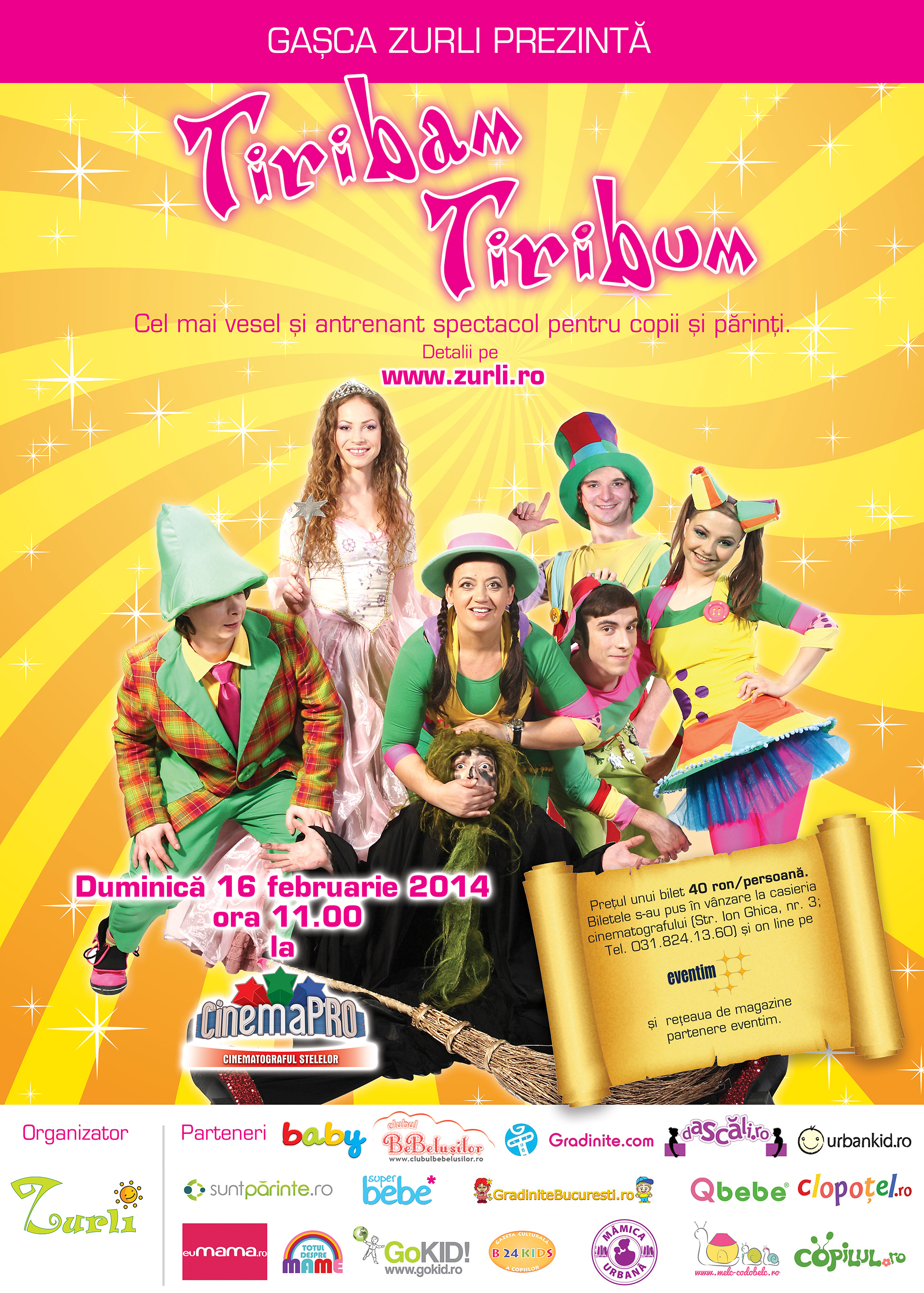 TIRIBAM TIRIBUM, cel mai iubit spectacol pentru copii, se joaca din nou la CinemaPro