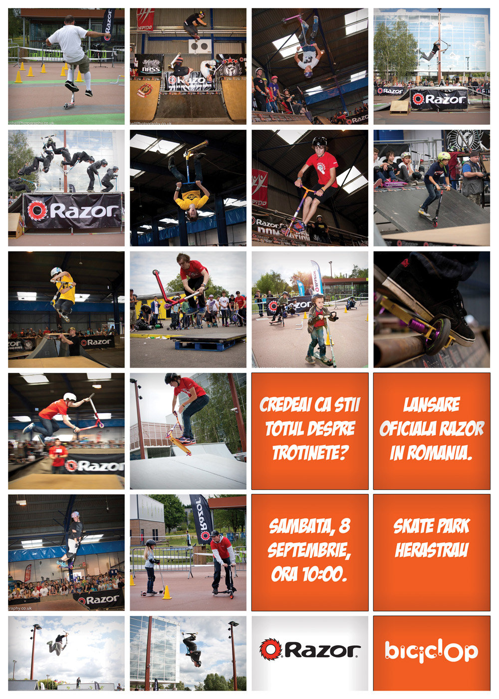 RAZOR U.S.A si BICICLOP  aduc un nou sport extrem in Romania: trotinetele nu vor mai fi doar o joaca de copii