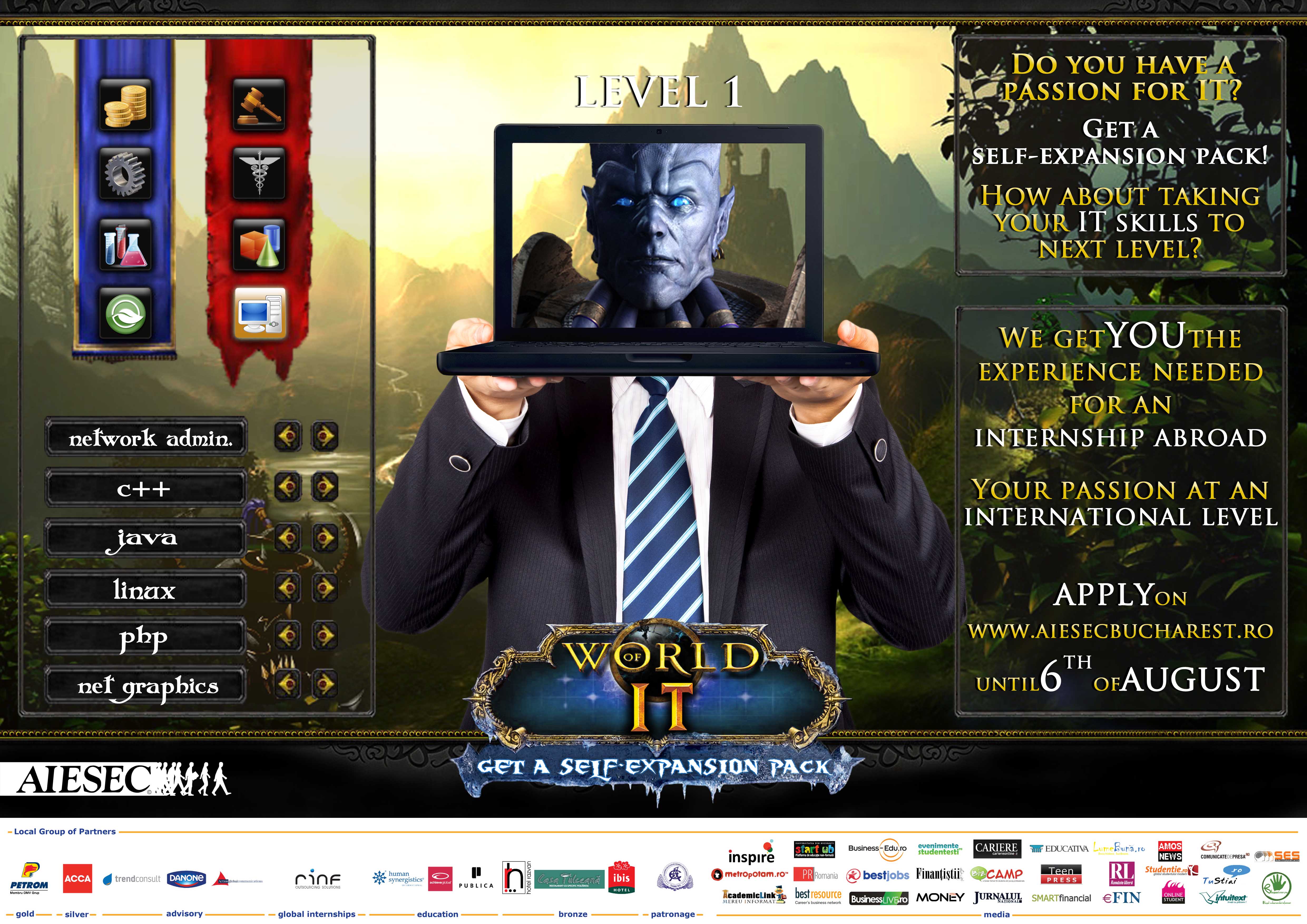 Aplica pentru proiectul World of IT si mareste-ti sansele!