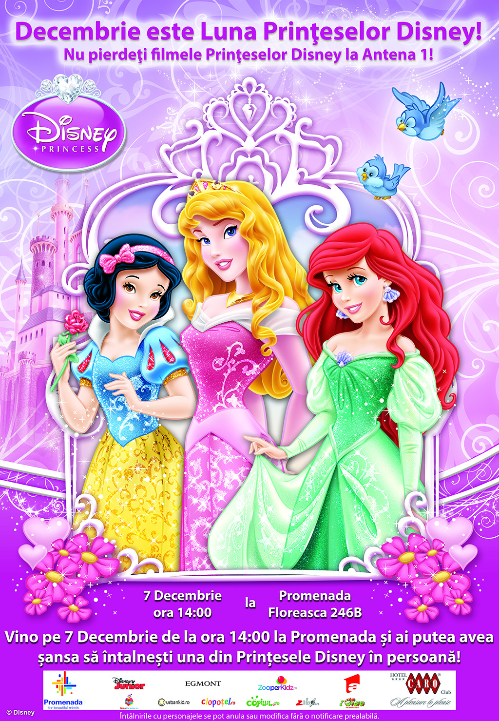 Printesele Disney sosesc in Romania