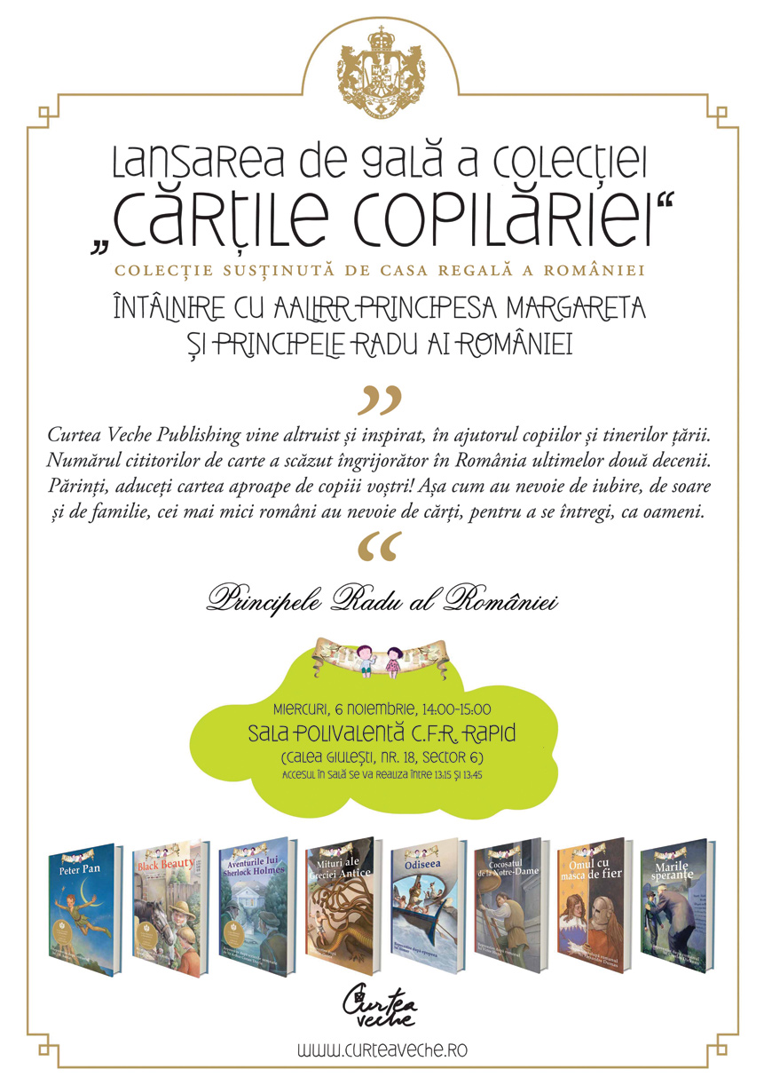 Altetele Lor Regale Principesa Margareta si Principele Radu, intalnire cu elevii Bucuresteni pentru promovarea lecturii