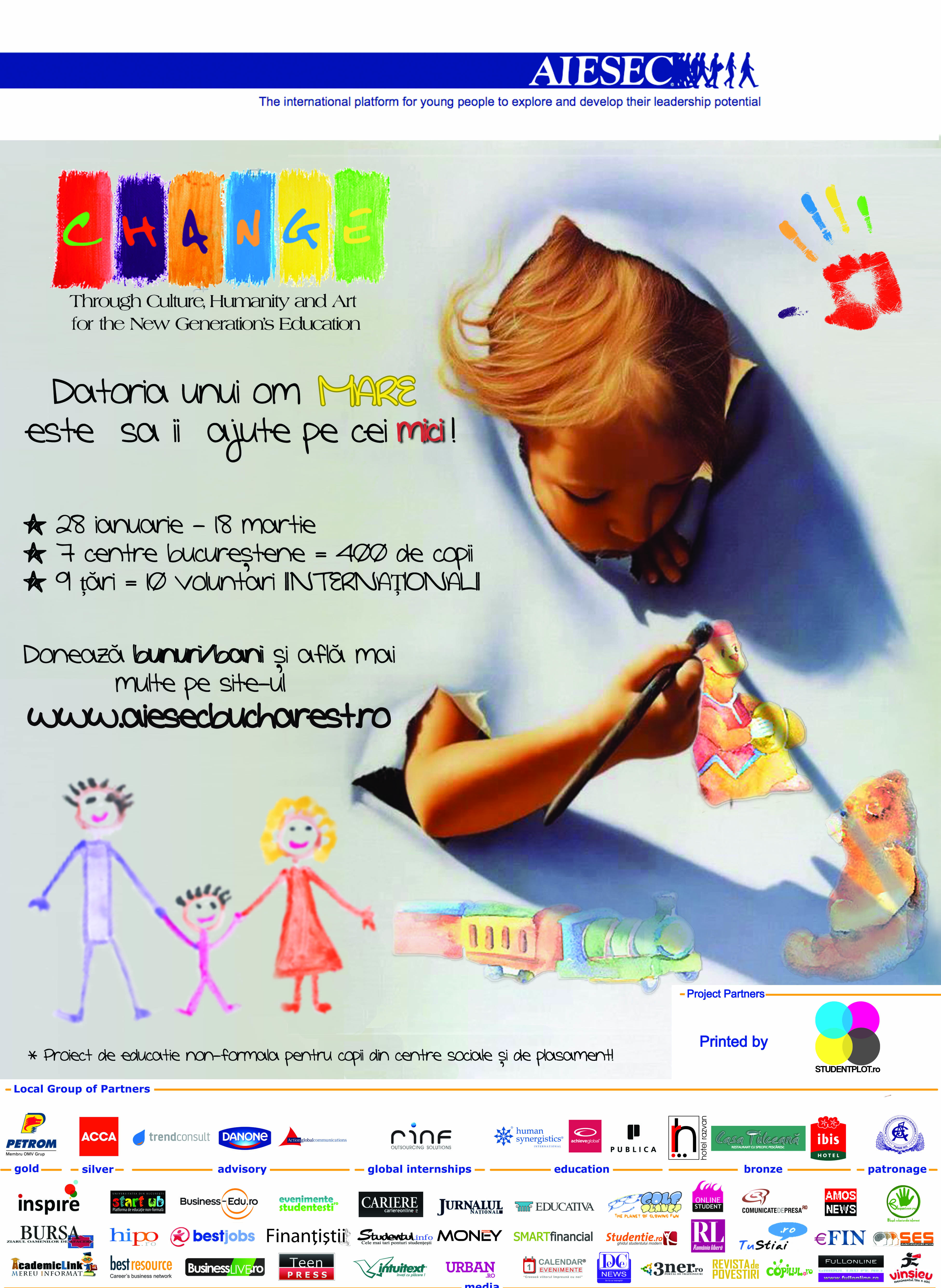 Voluntari straini pentru copiii din centrele bucurestene