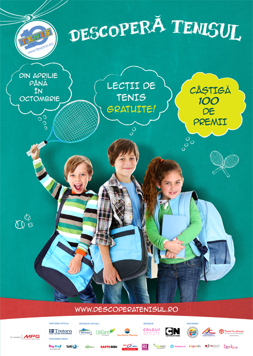 Lectii gratuite de initiere in tenis pentru copiii intre 4 si 10 ani