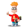 Aurel cu skateboard