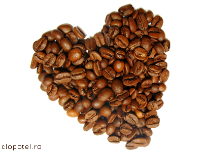 Inima de cafea Felicitare aleasa - Inima de cafea