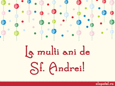 Felicitare aleasa - La multi ani de sf. Andrei