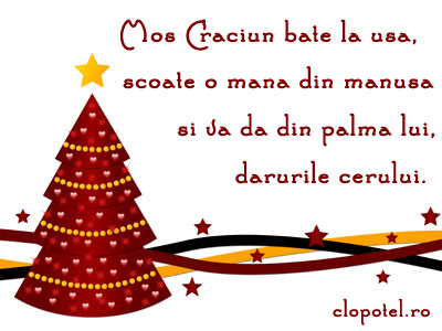 Felicitare aleasa - Mos Craciun bate la usa
