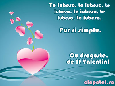 Pur si simplu, te iubesc Felicitare aleasa - Pur si simplu, te iubesc