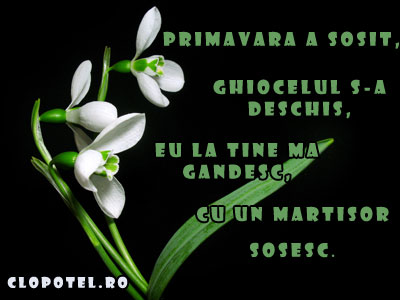 Felicitare aleasa - Ghiocel de 1 martie