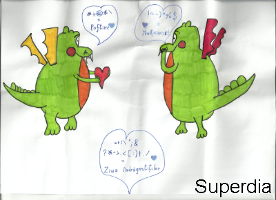 Felicitare aleasa - Desenata de Superdia