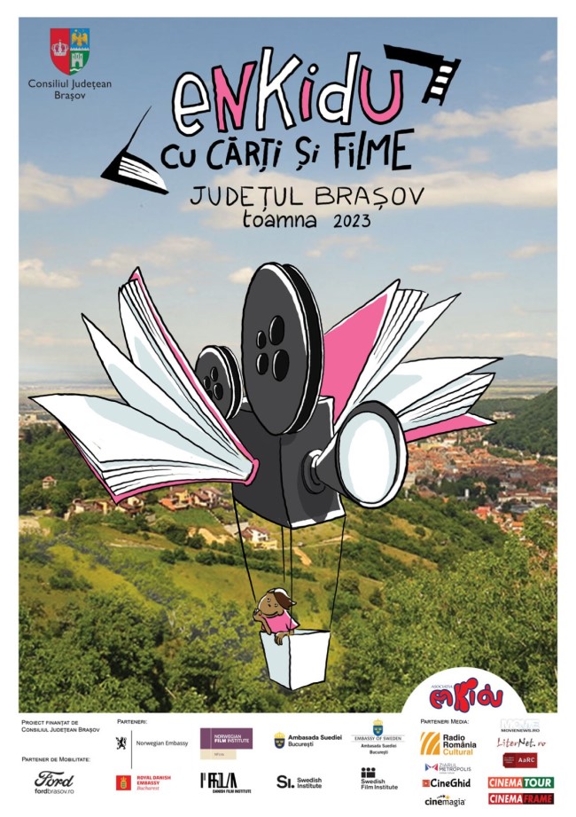 Afis ENKIDU CU CARTI SI FILME