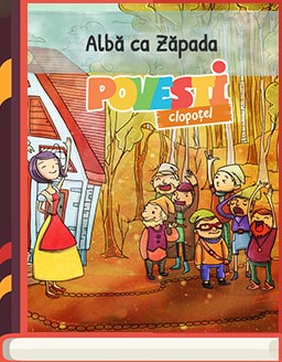 Descarca planse de colorat cu Alba ca zapada si cei sapte pitici