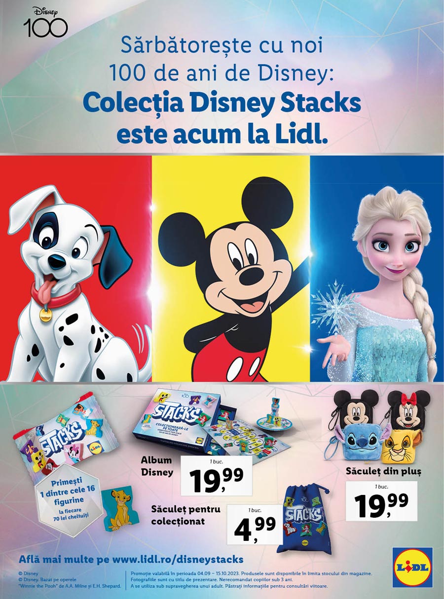 Lidl Romania lanseaza colectia de figurine Disney Stacks