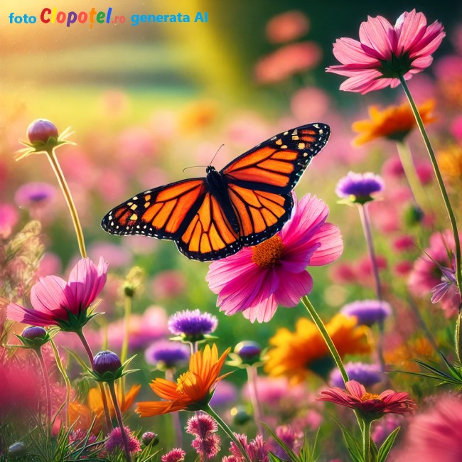Fluturele monarh (Danaus plexippus)