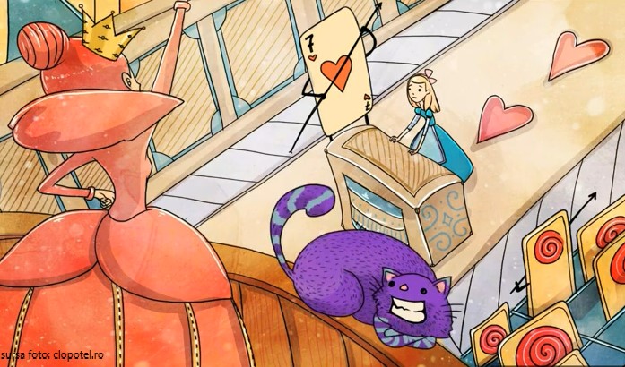 Pisica Cheshire din desenul animat Alice in Wonderland