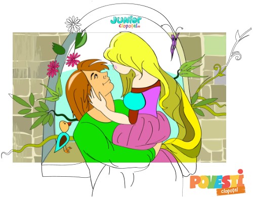 Descarca planse de colorat cu Rapunzel